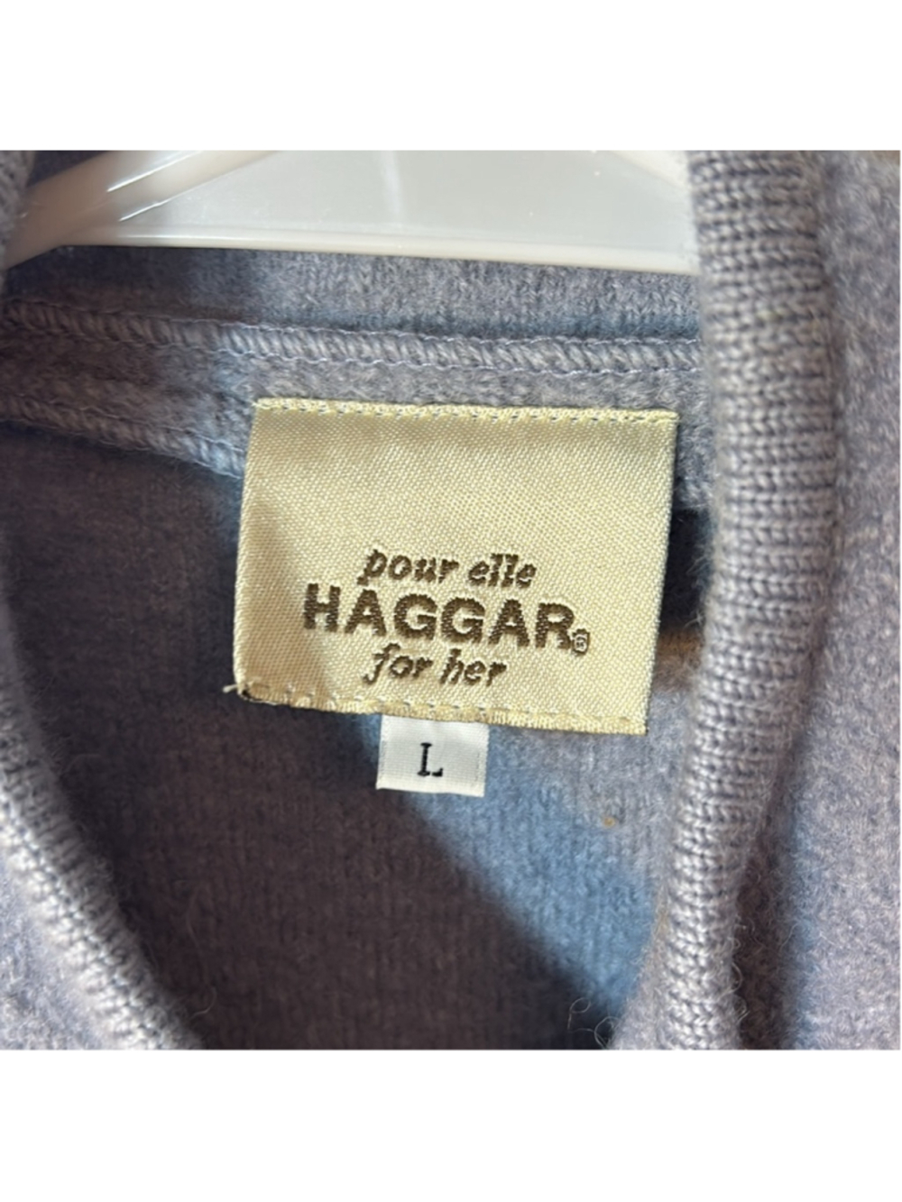 Vintage Haggar Wool Sweater Vest Large Purplish Gray - Picture 2 of 6